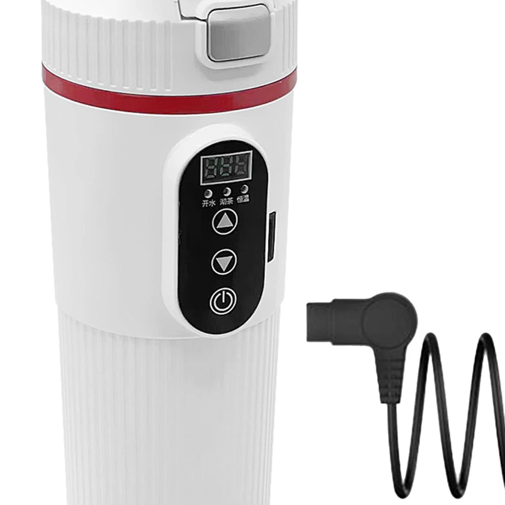 12V 24V Car Electric Water Kettle Tea Coffee Kettle DC Powered Fast Heating 22x7cm Water Boiler Heater Portable U55140