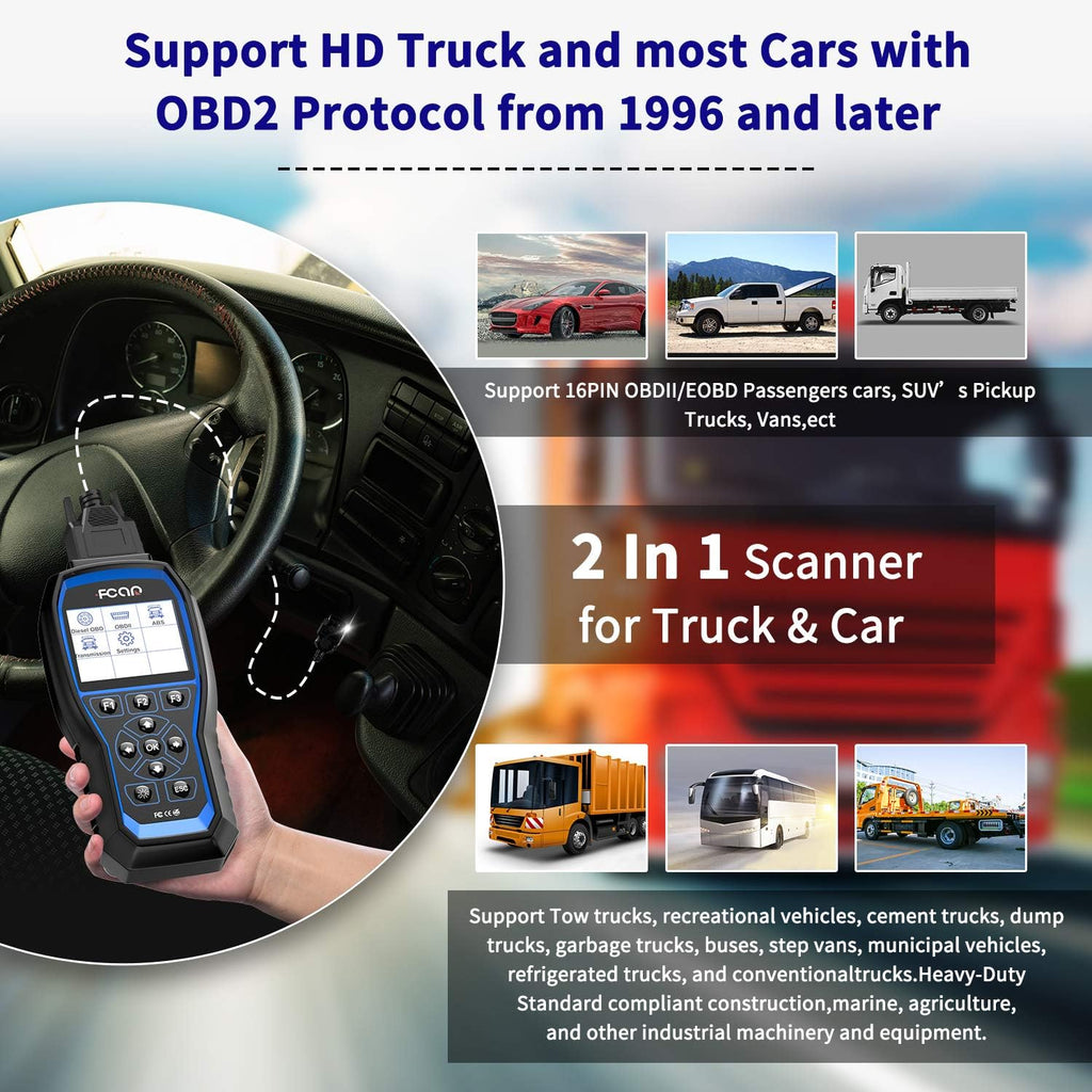 Heavy Duty Truck Scanner with ABS & Transmission Actuation Test D6619