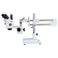7X-45X Simul-Focal Stereo Zoom Microscope on Dual Arm Boom Stand J75201