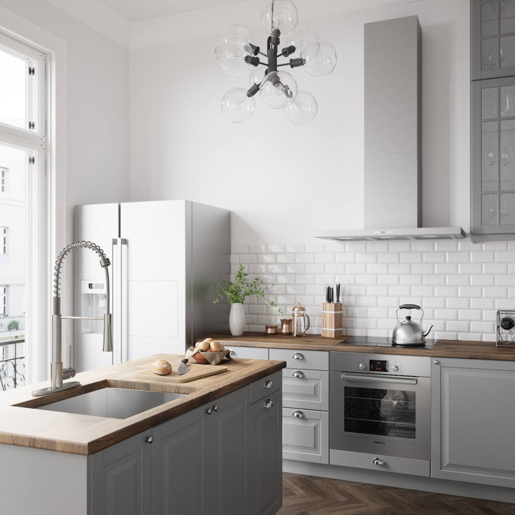 Stainless Steel Pull-Down Spray Kitchen Faucet with Deck Plate Q4183
