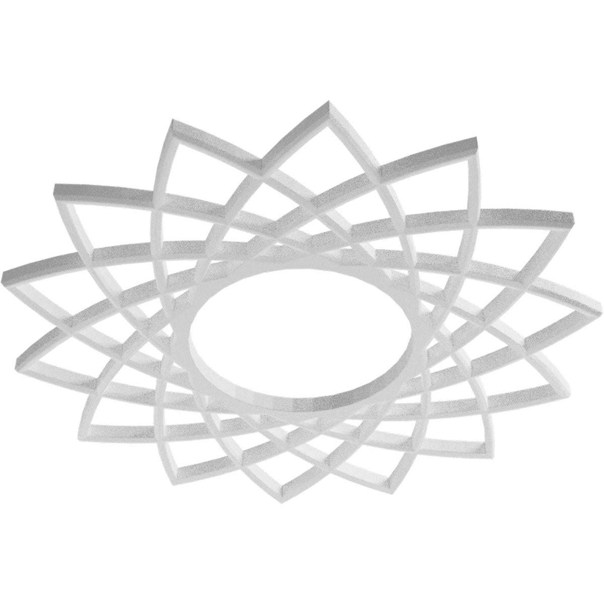 36x22OD x 13 7/8x22ID x 1x22P PVC Pierced Ceiling Medallion D3738