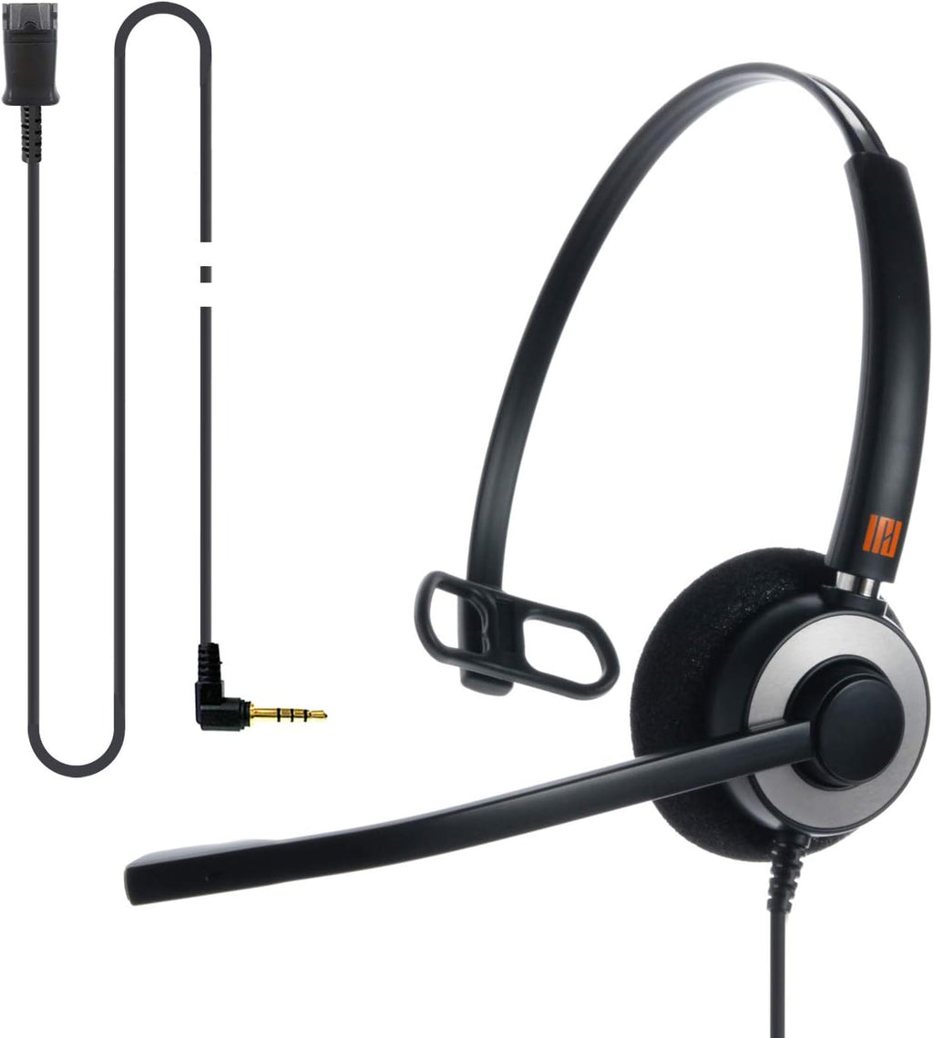 Professional Monaural Noise Cancelling Corded Headset Pack of 2 S404583
