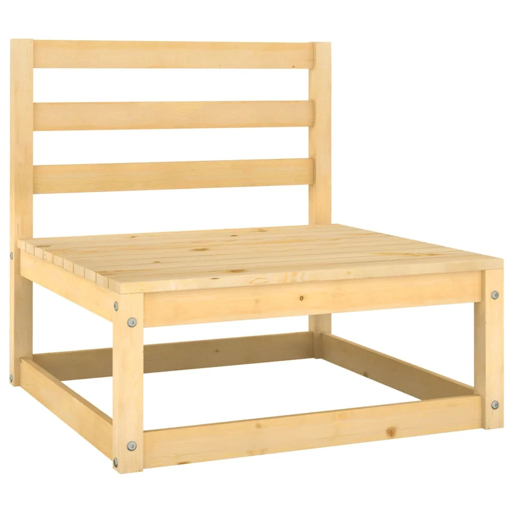 2 Piece Patio Lounge Set with Cushions Solid Wood Pine E983707