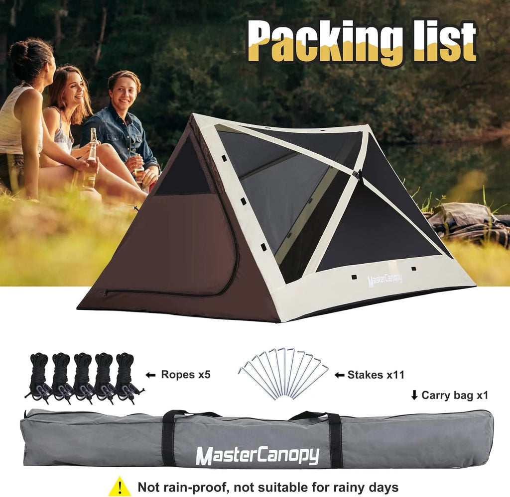 Beige Coffee 7x7 Screen House Camping Tent K291018