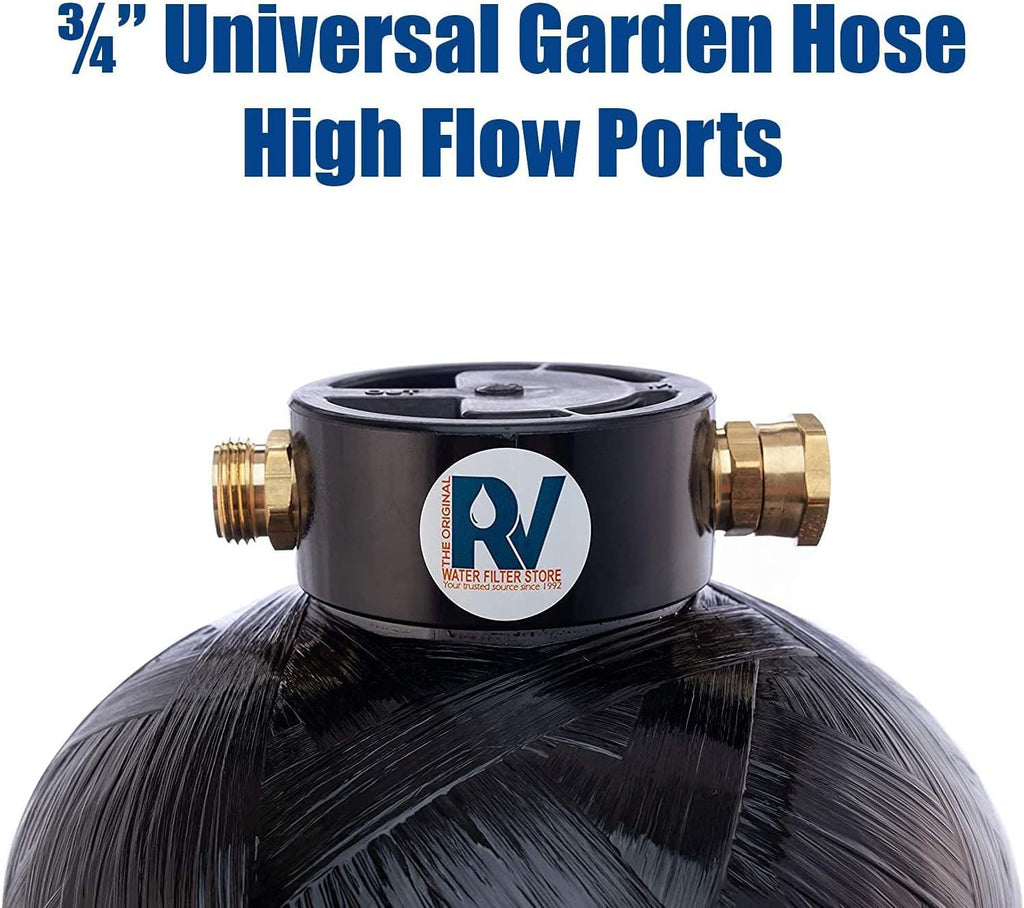 Portable RV Water Softener 8,000 Grain, 3/4" Fittings M376769