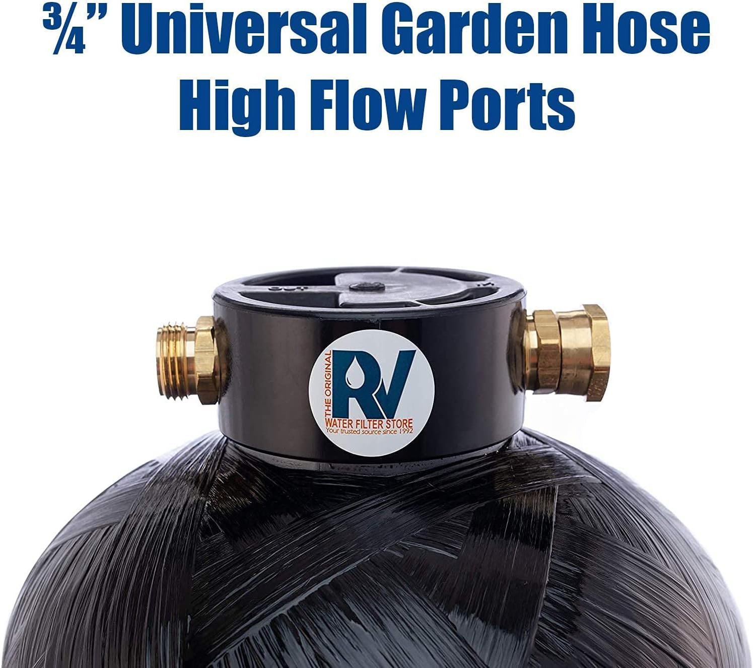 Portable RV Water Softener 8,000 Grain, 3/4" Fittings M376769