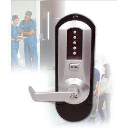 Satin Chrome Mechanical Push Button Exit Trim U233036