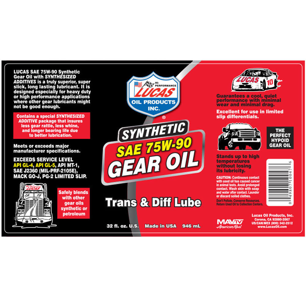 Synthetic SAE 75W-90 Trans & Diff Lube 1 Gallon Q31595