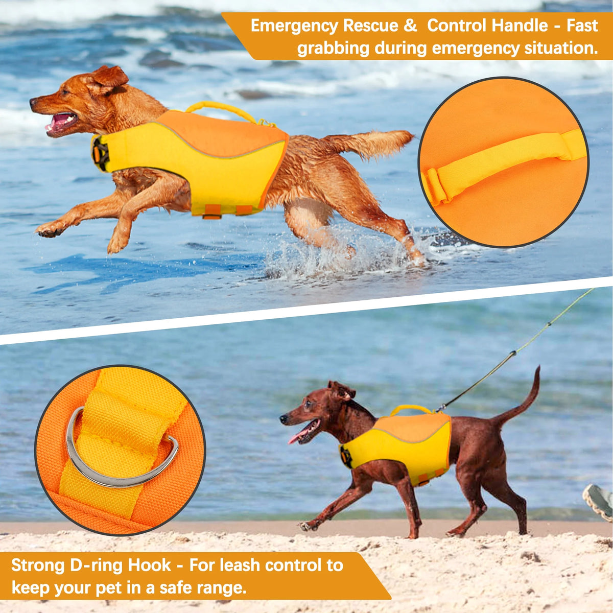 Reflective Adjustable Dog Life Jacket N1849
