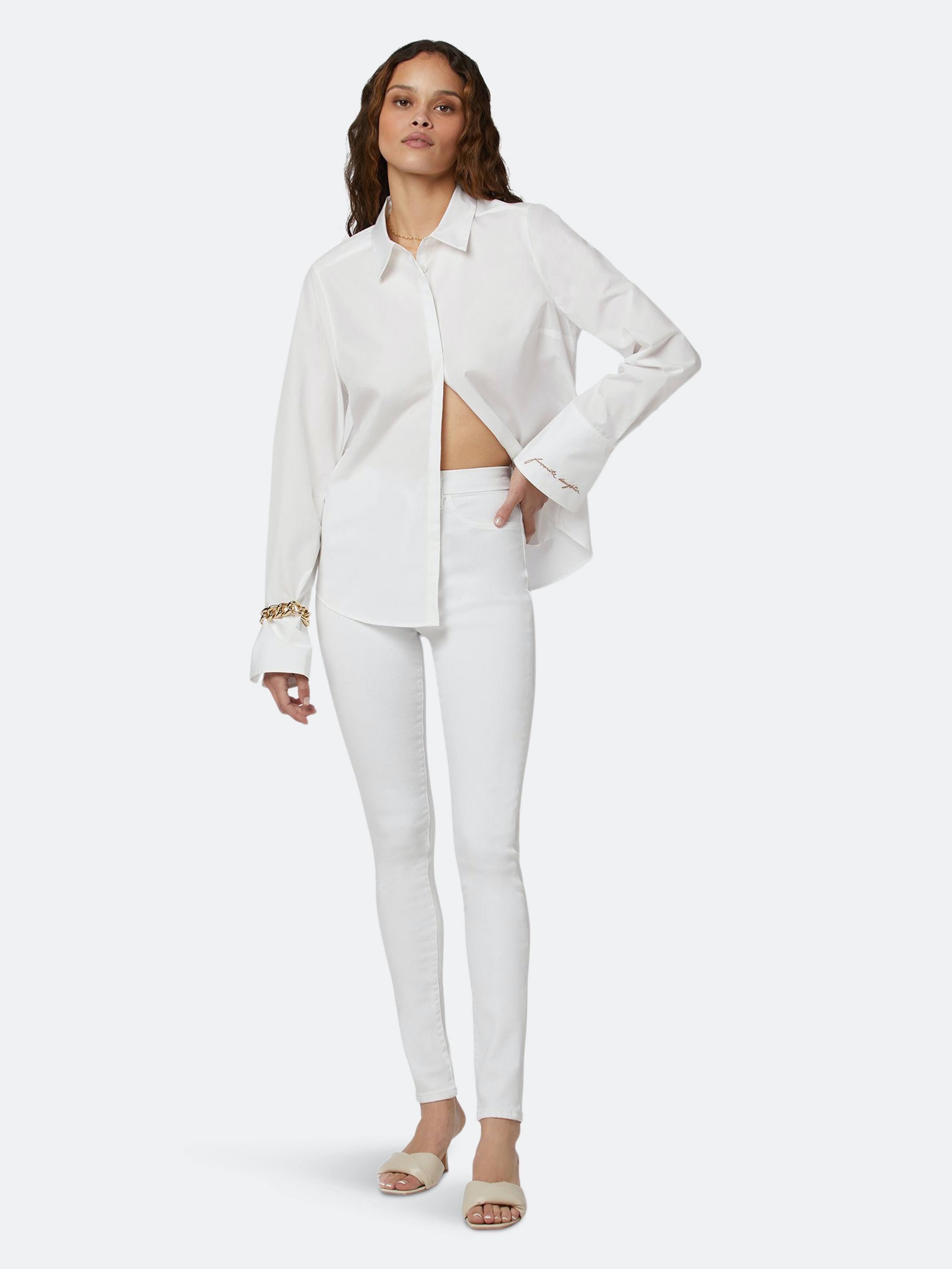 White High Rise Skinny Jeans M1779