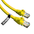 Cat6 Ethernet Cable 1 ft (100-Pack) Yellow M556208