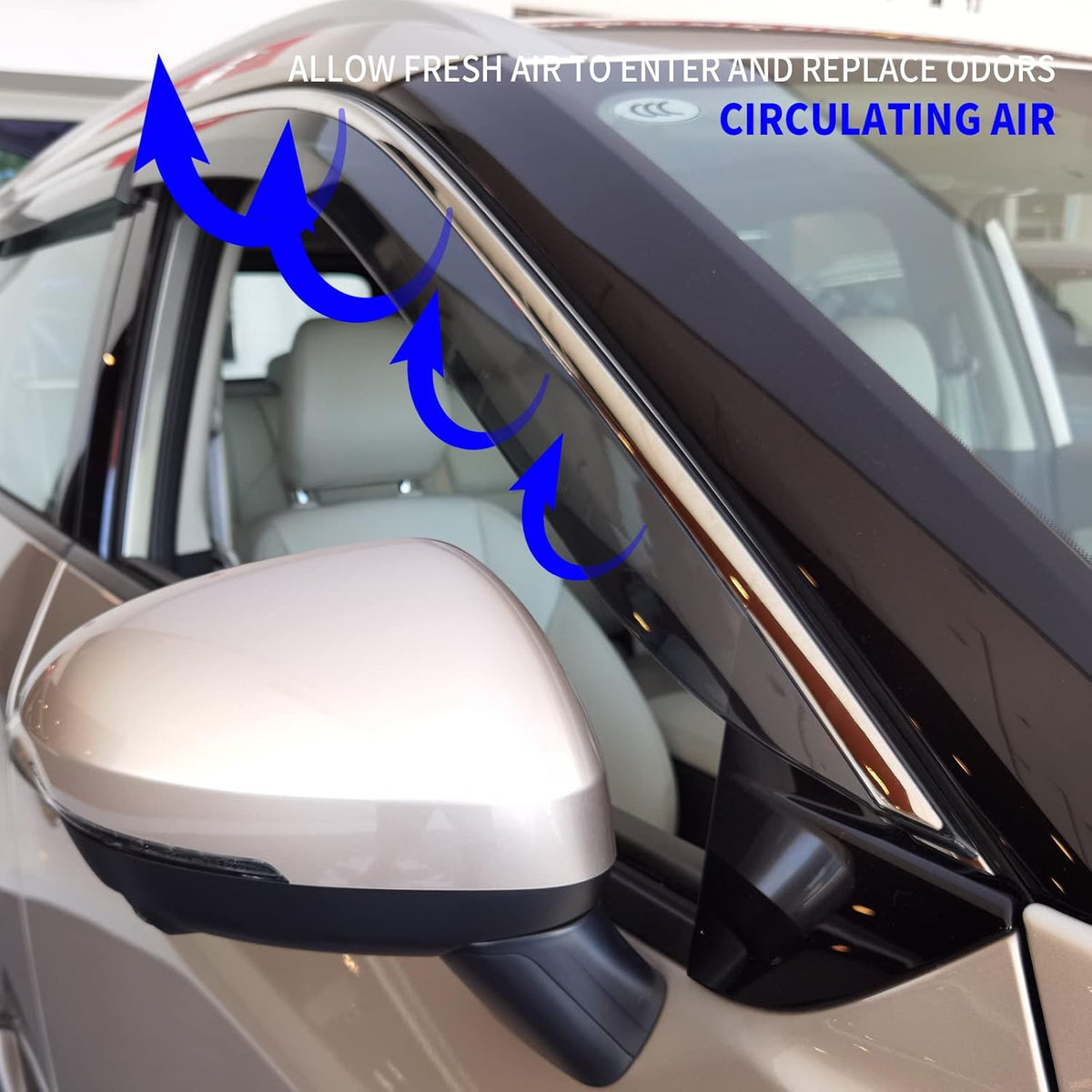 Smoke 4pcs Side Window Deflector for Nissan Rogue N5651