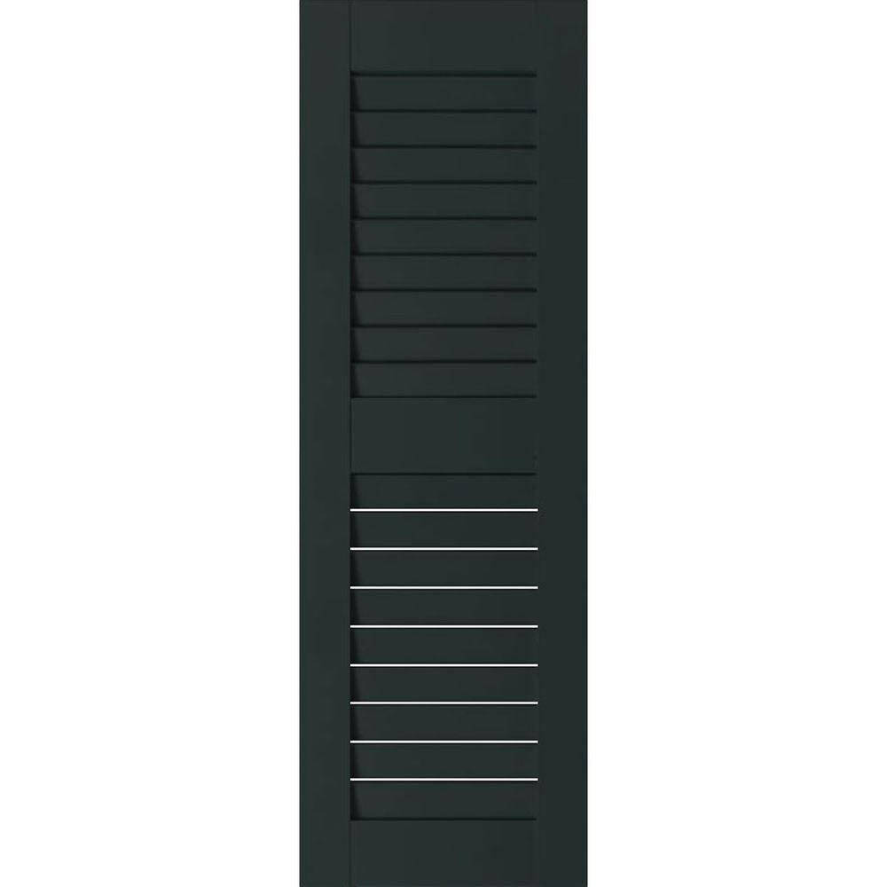Dark Green Louvered Shutters Pair F784