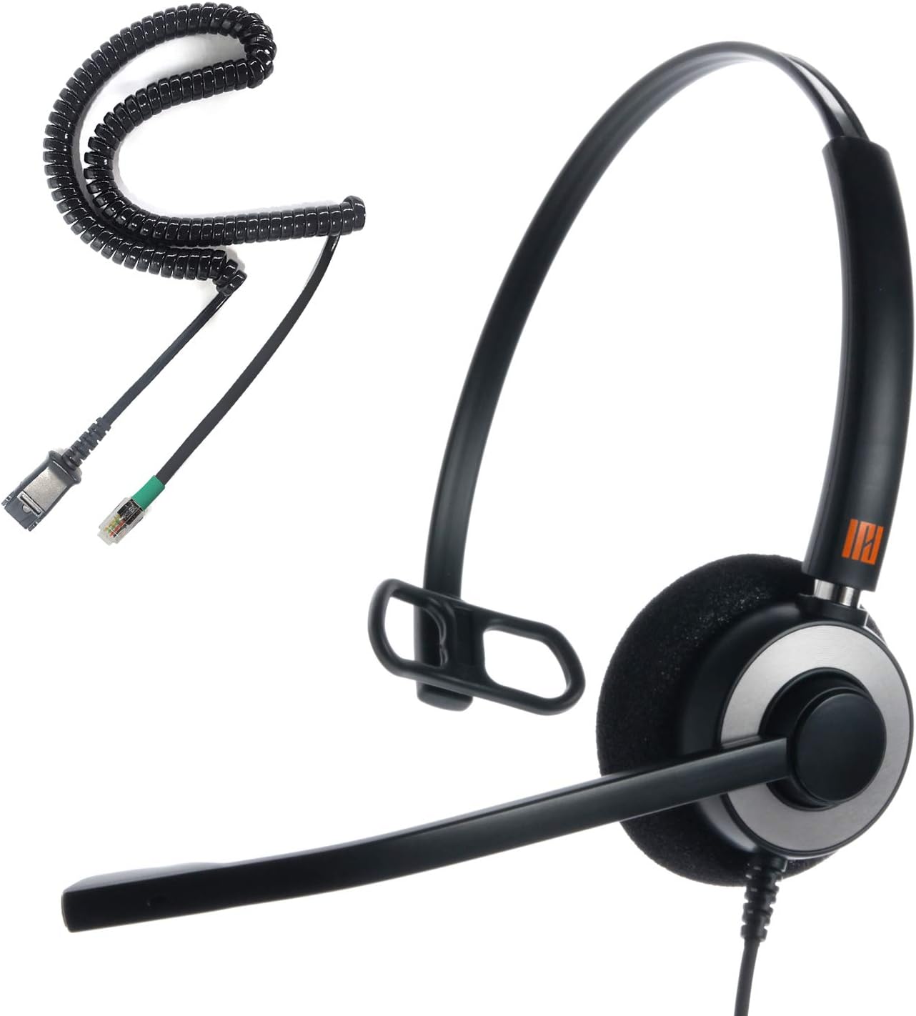 Professional Monaural Noise Cancelling Corded Headset Pack of 2 S404583