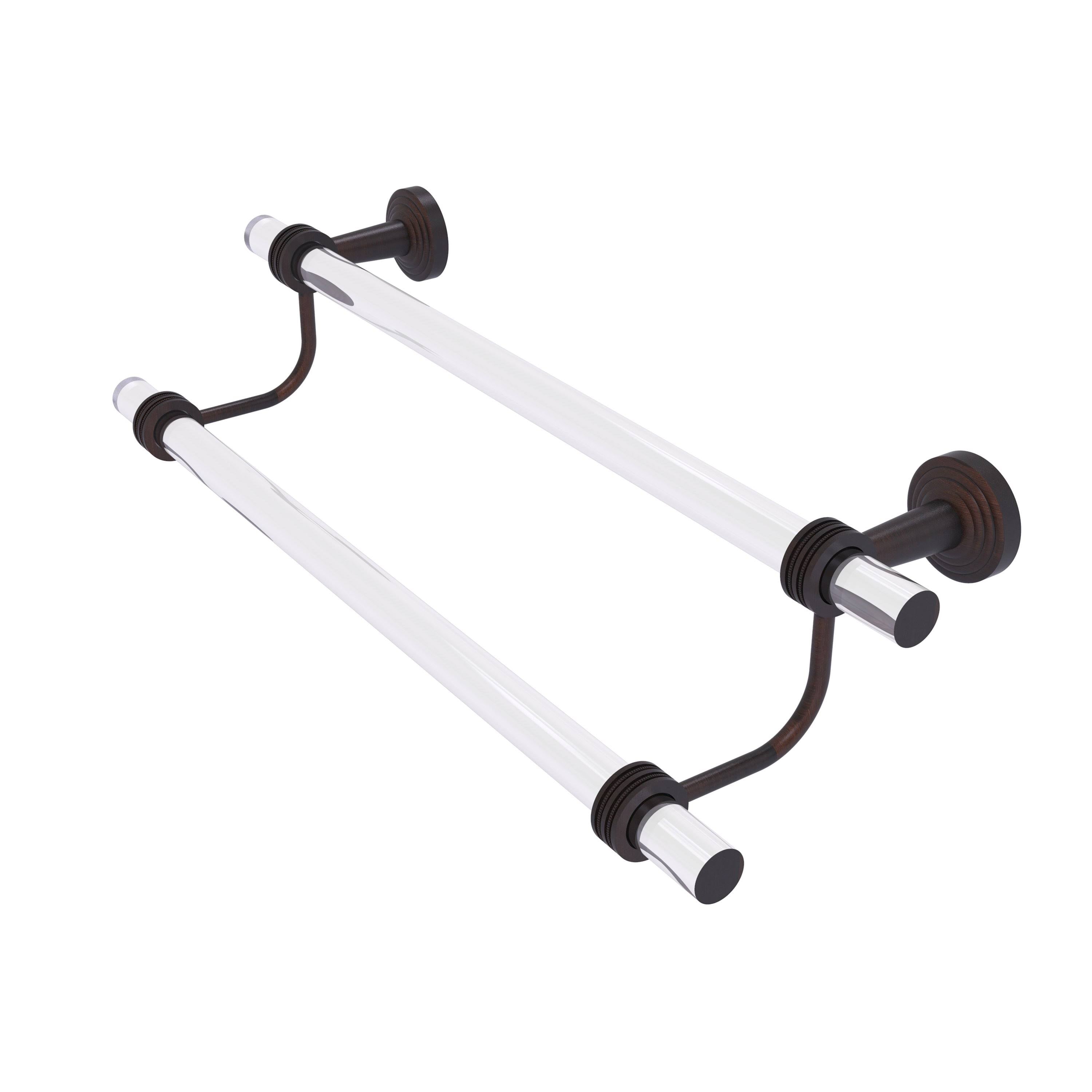 24 in. Double Towel Bar with Dotted Accents Venetian Bronze P448