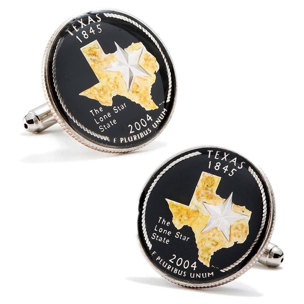 Hand Painted Texas Quarter Cufflinks Z75519