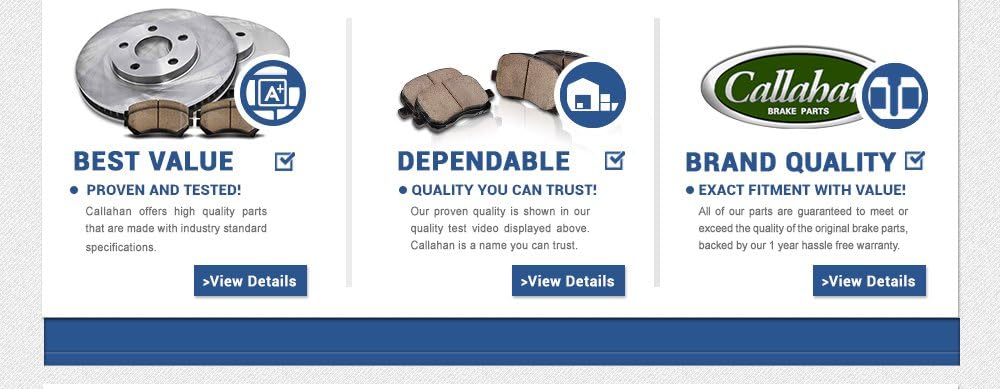 Premium 4 Lug Brake Disc Rotors and Metallic Brake Pads Pack of 2 E404586