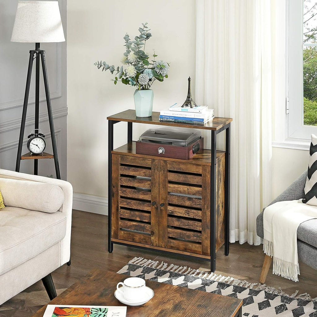 Rustic Brown Standing Cabinet with Shelf T2725