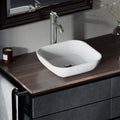 Composite Square Vessel Bathroom Sink with Faucet Q633