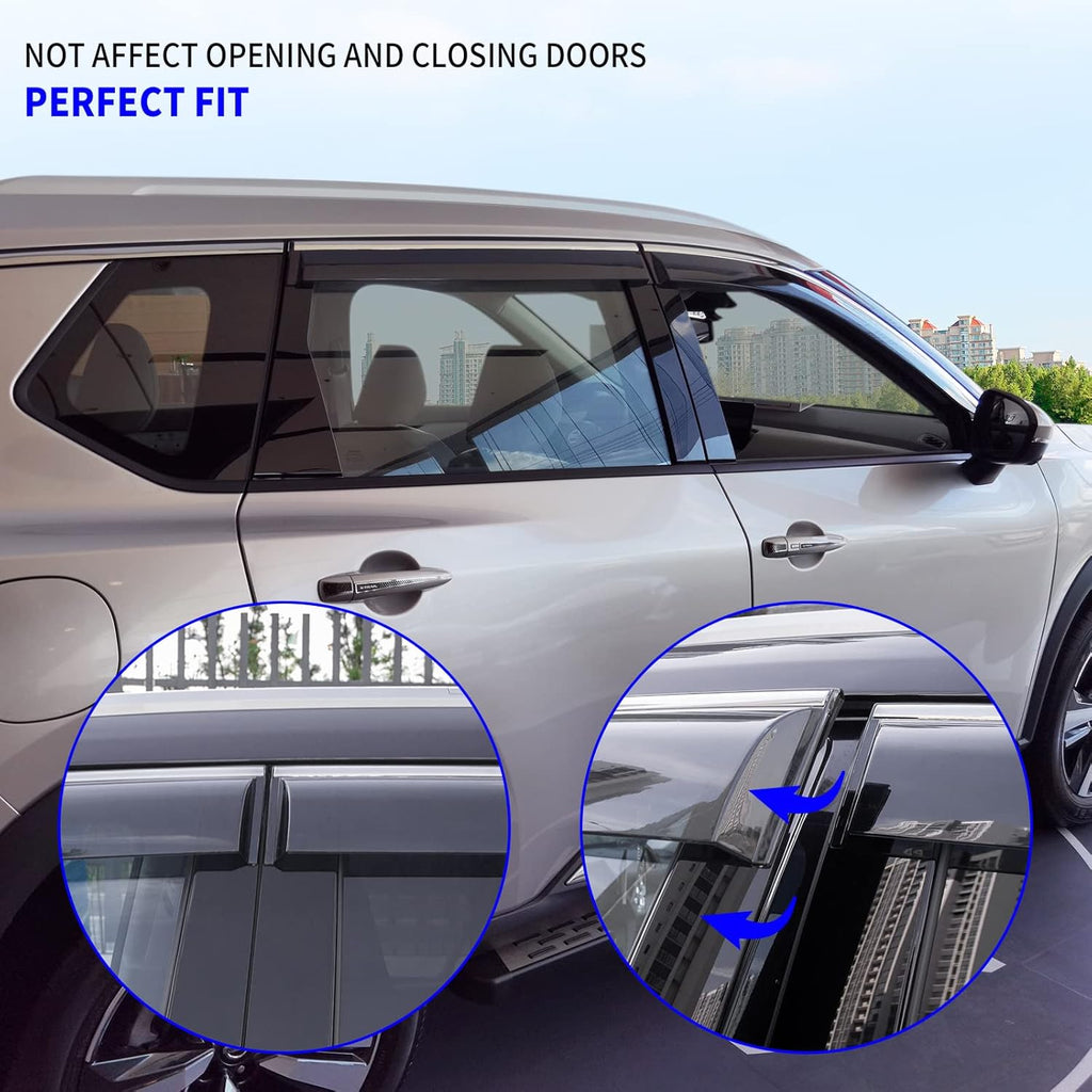 Smoke 4pcs Side Window Deflector for Nissan Rogue N5651