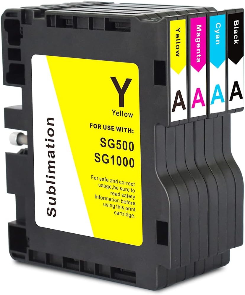 Sublimation Ink Cartridge 4-Pack for Sawgrass Virtuoso SG500 SG1000 Printer R694