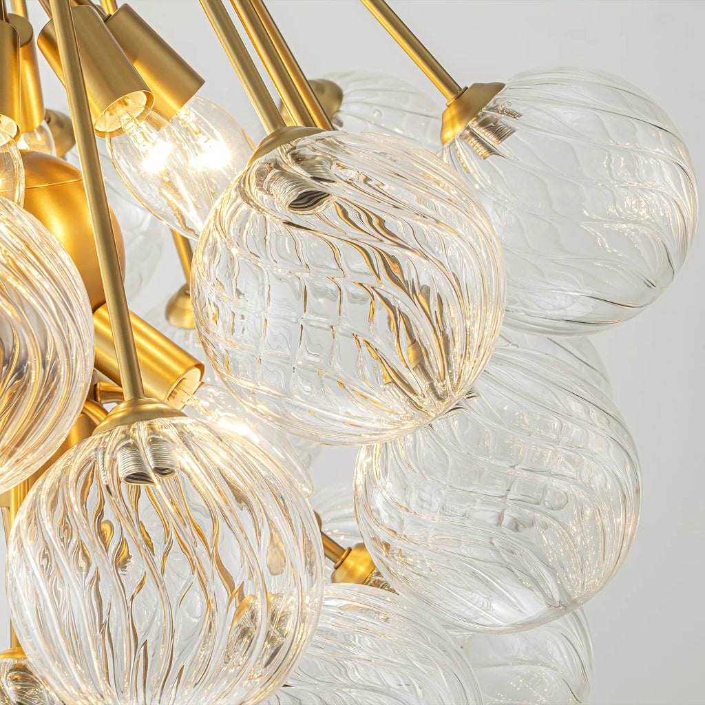 12-Light Glass Globe Sputnik Chandelier C24731