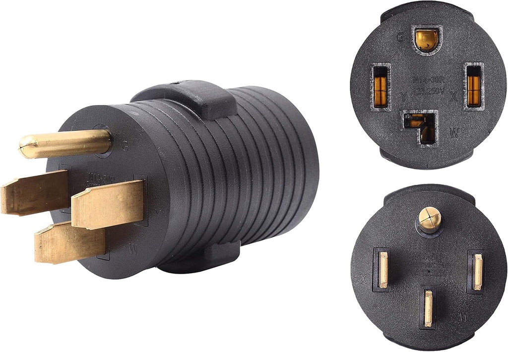 Compact 50 Amp 4 Prong Male Plug to 30 Amp Female Receptacle Power Cord Adapter B5958