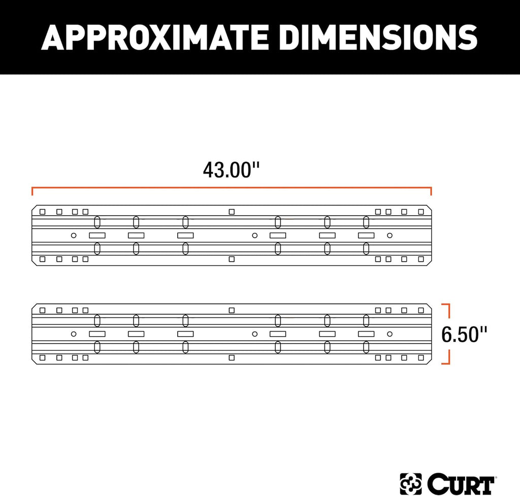 Gloss Black 5th Wheel Hitch Rails D98579