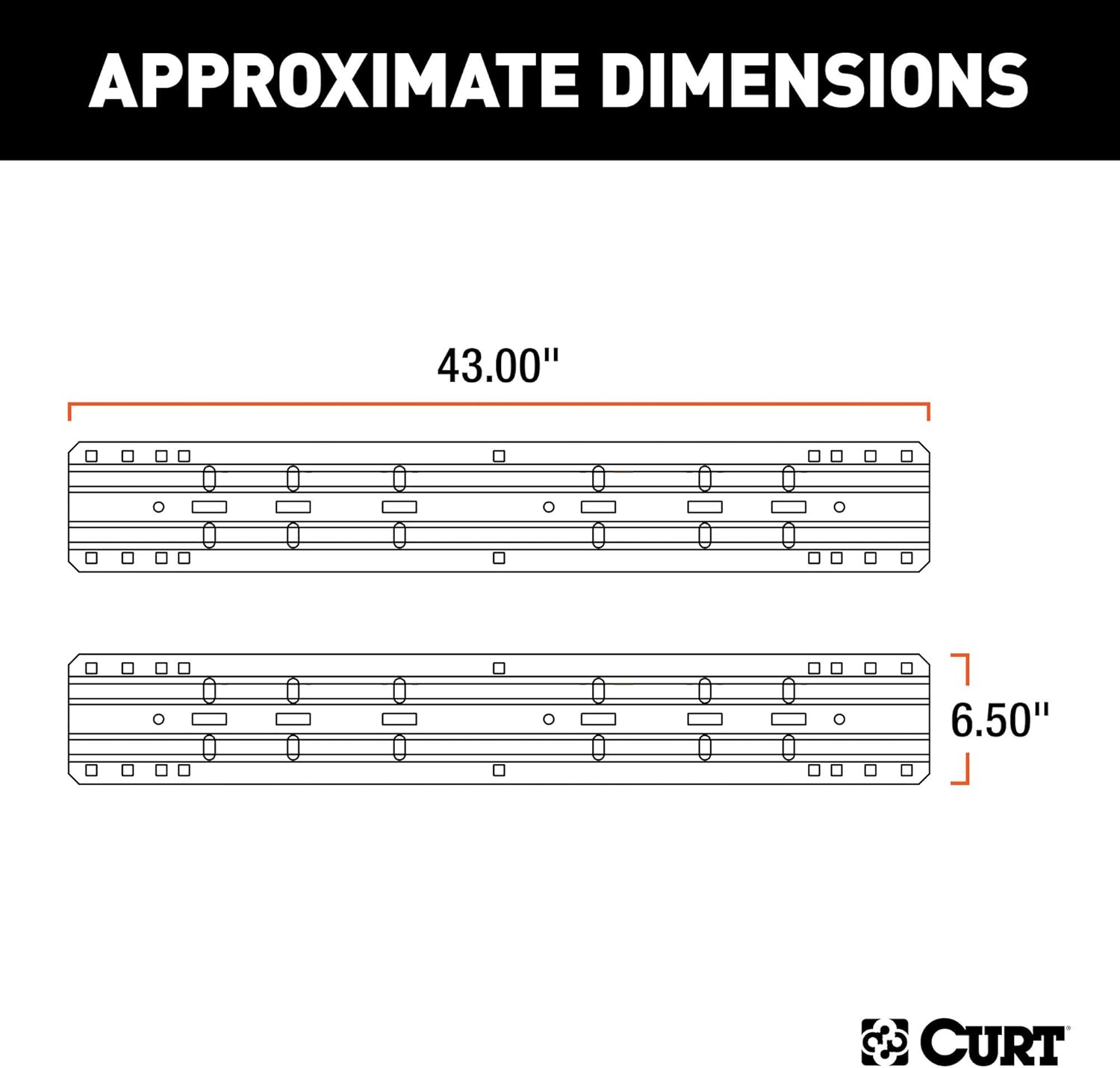 Gloss Black 5th Wheel Hitch Rails D98579