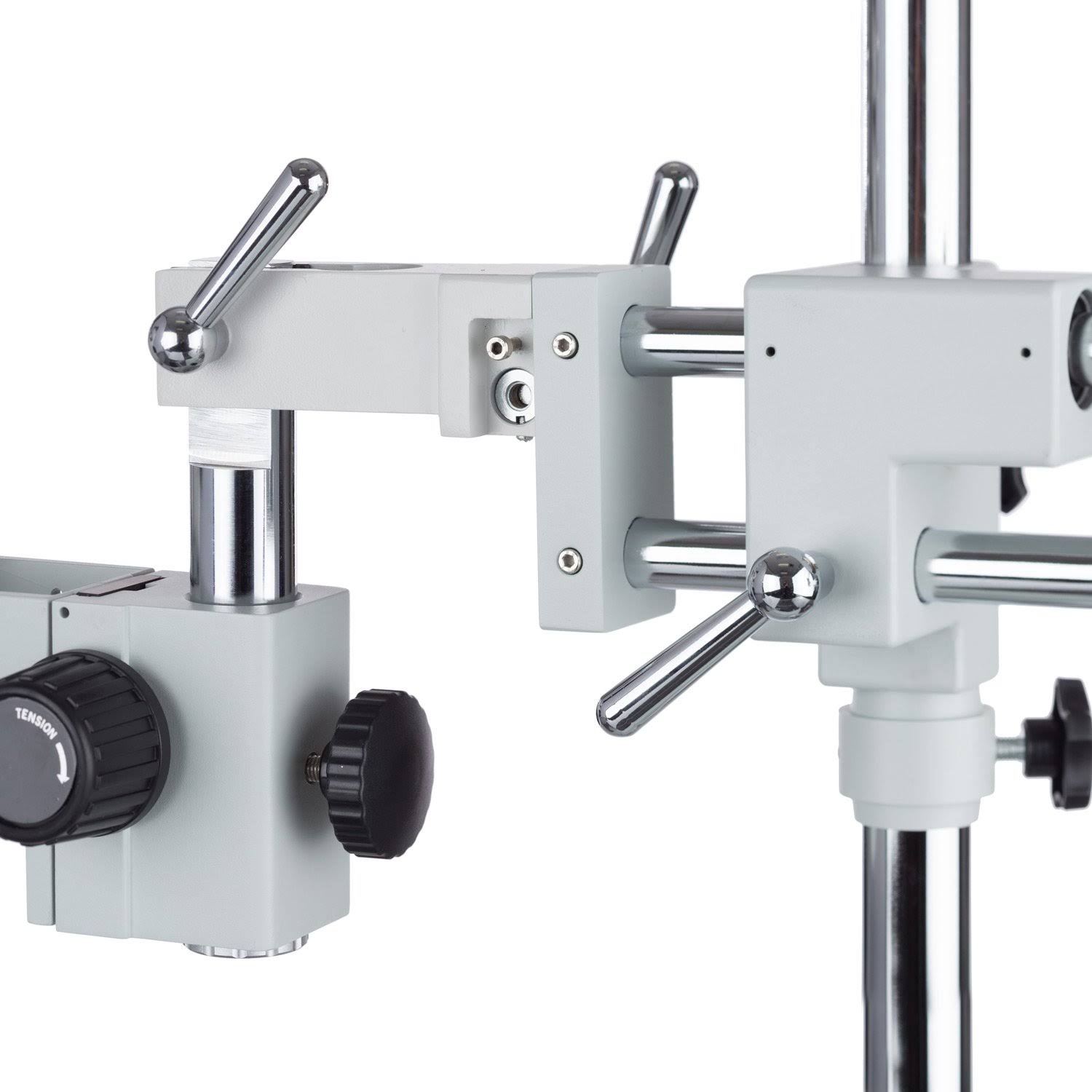 3.5X-45X Simul-Focal Stereo Zoom Microscope on Dual Arm Boom Stand L5226