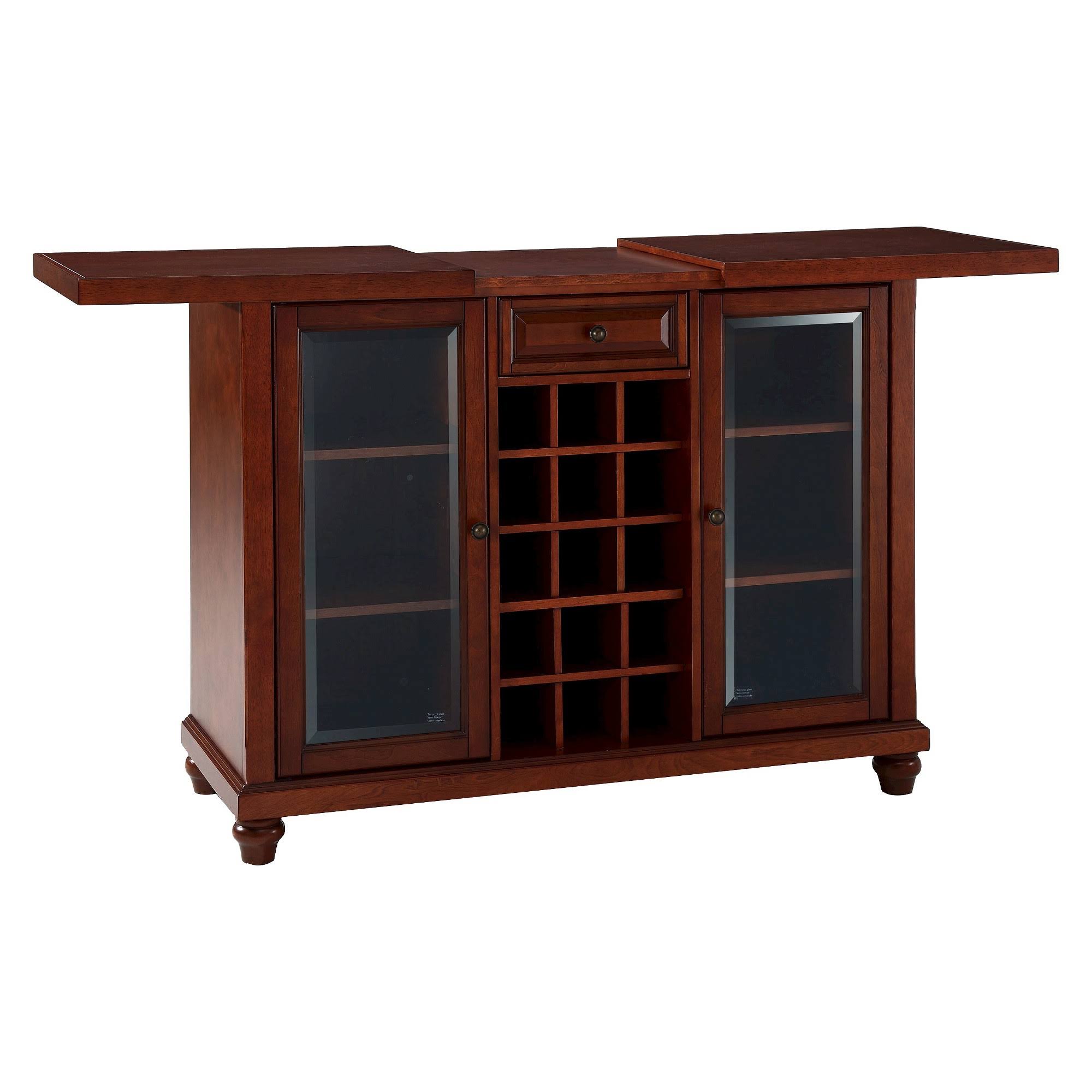 Vintage Mahogany Sliding Top Bar Cabinet H7910