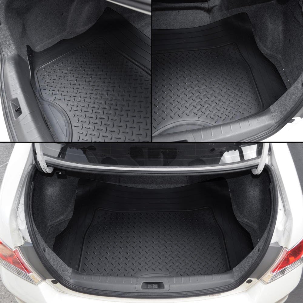 Heavy Duty Rubber Floor Mats (2 Front, 1 Liner & Cargo Mat) A169