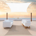 12' x 12' White Square Sun Shade Sail Canopy Mesh Fabric W251
