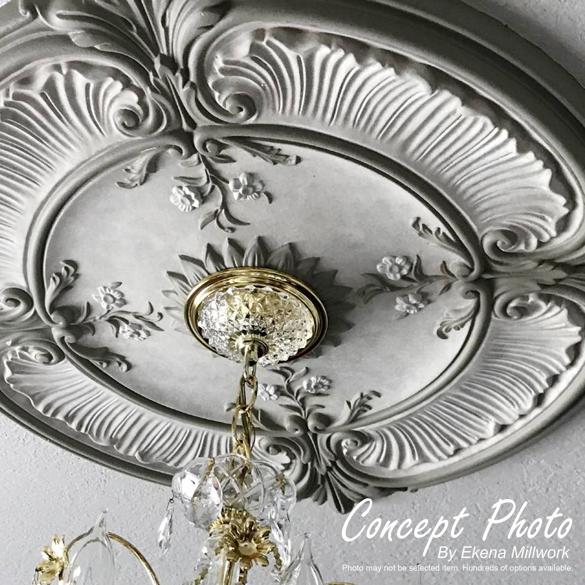 Silver Palmetto Ceiling Medallion E658447