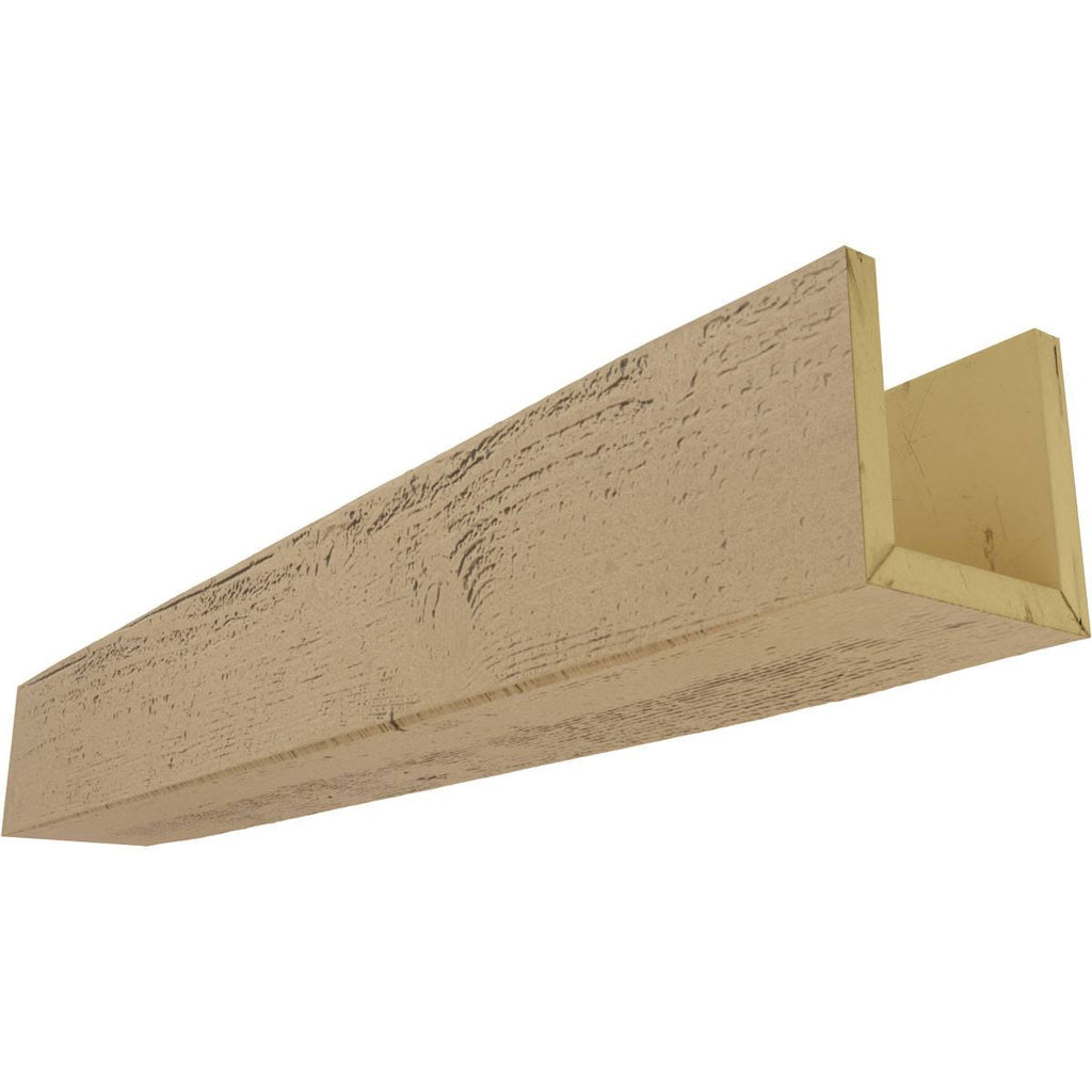 6x22W x 8x22H x 12&L 3-Sided Rough Sawn Faux Wood Ceiling Beam O9199