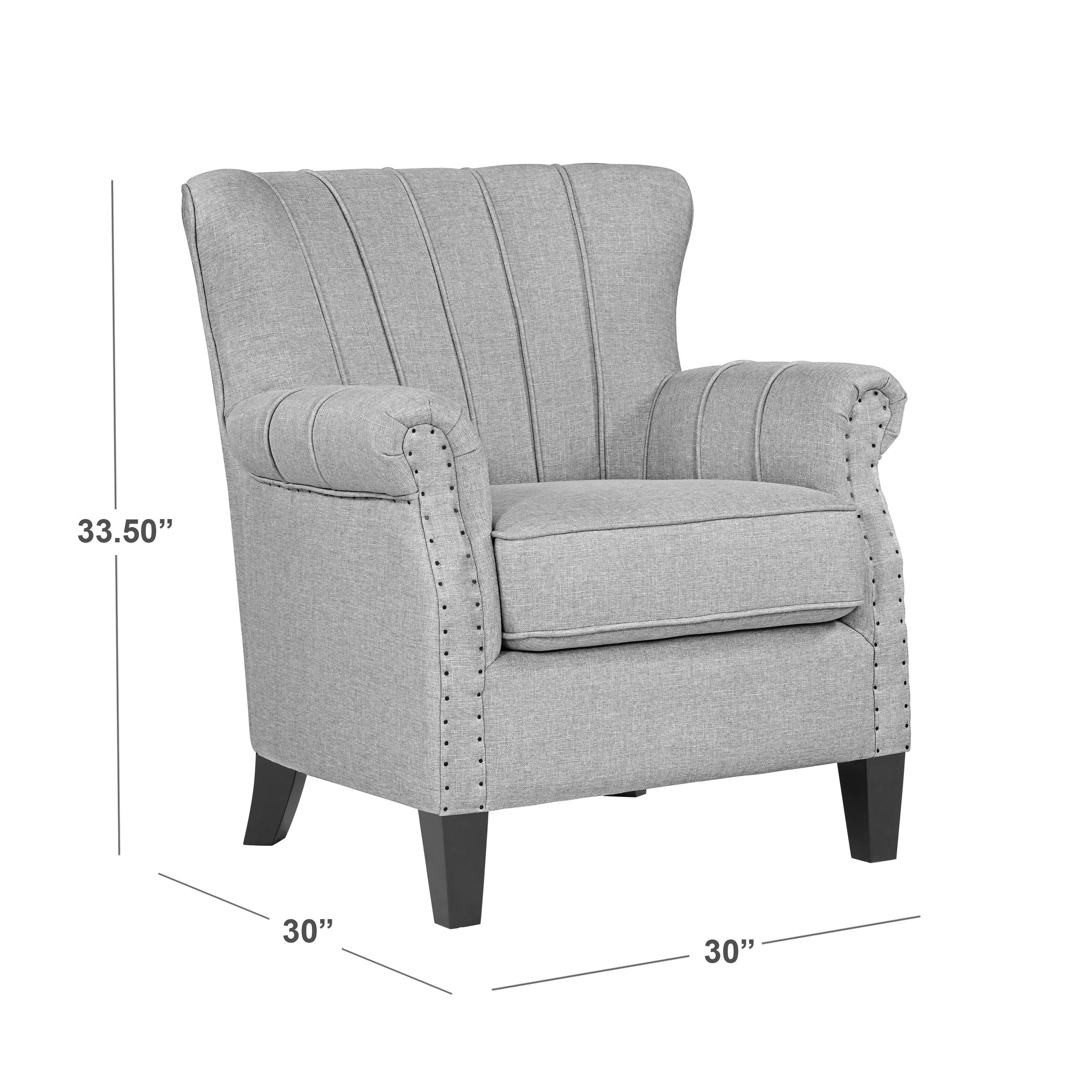 Soft Red Linen Armchair D199