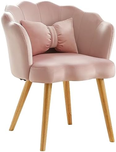 Yellow Velvet Accent Chair with Waist Pillow O1065