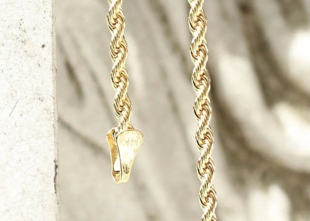 14K Bonded Gold Chain with Cross Pendant Necklace with Gift Box/Bag P41677