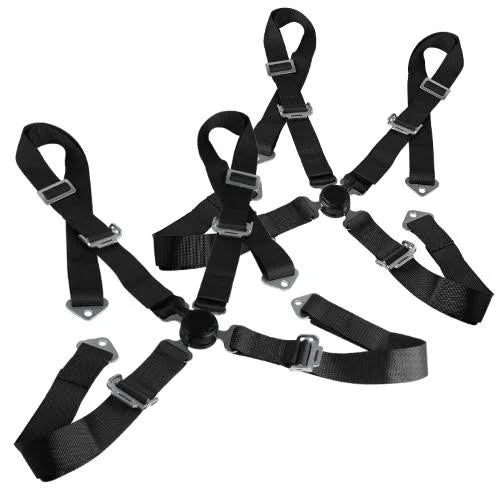 Black 4 Point Camlock Seat Belt Harnesses L92579