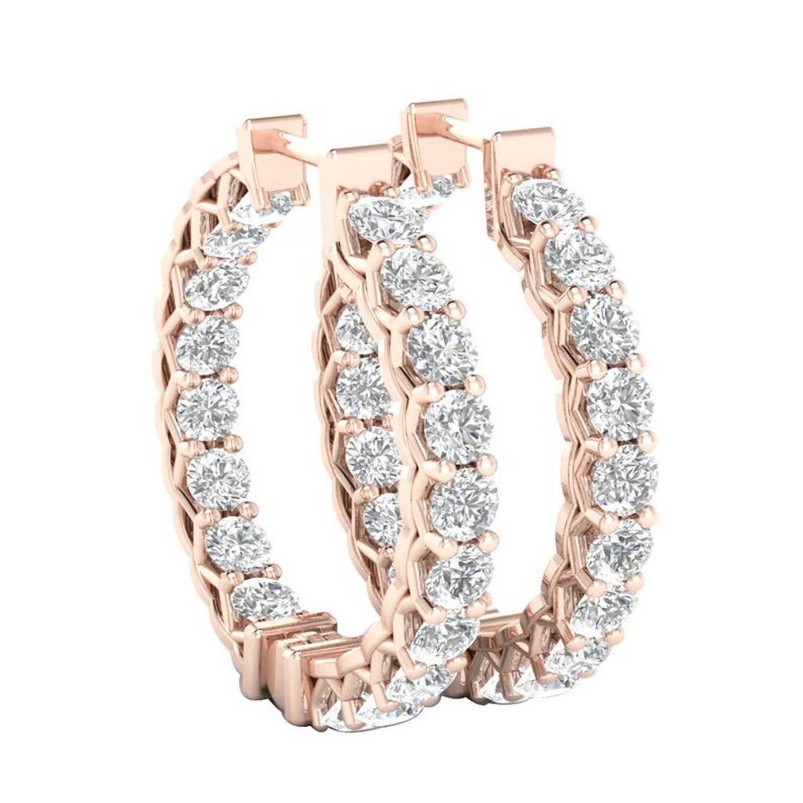 14K Rose Gold Hoop Earrings A20664