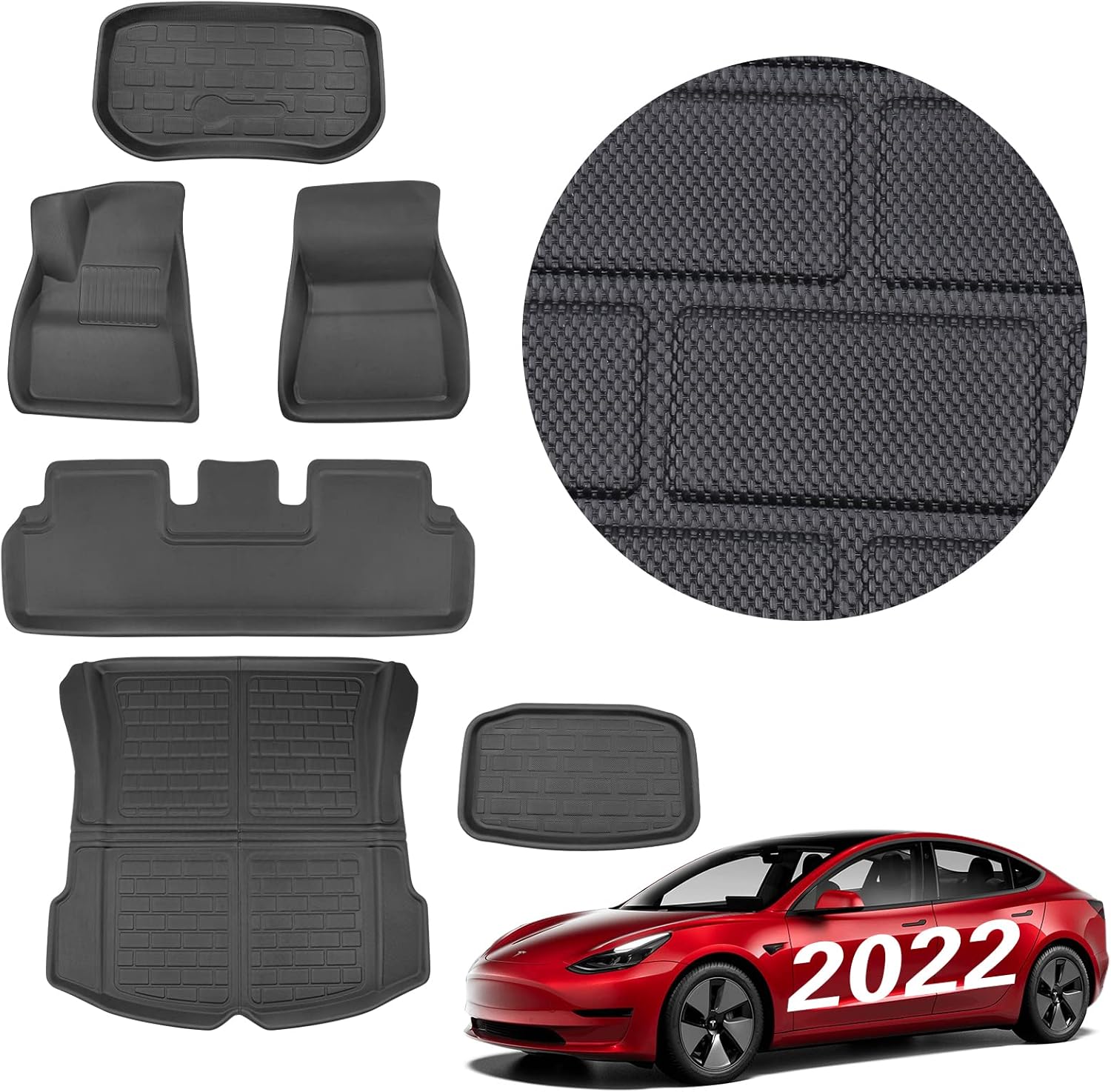 3D All-Weather Waterproof Floor Liners Set V2670