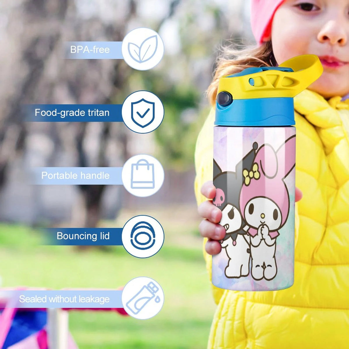 Stainless Steel Straw Water Bottle T166051