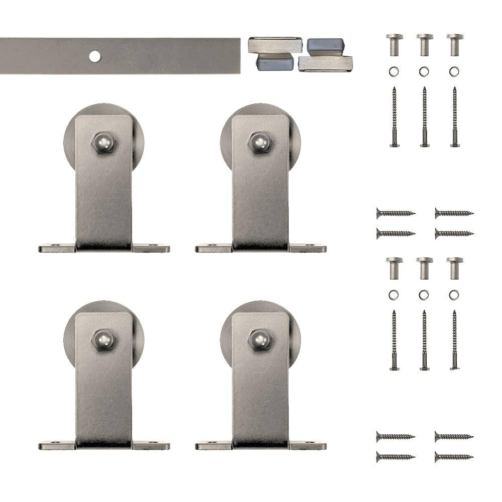 Satin Nickel Top Mount Barn Door Kit S9774