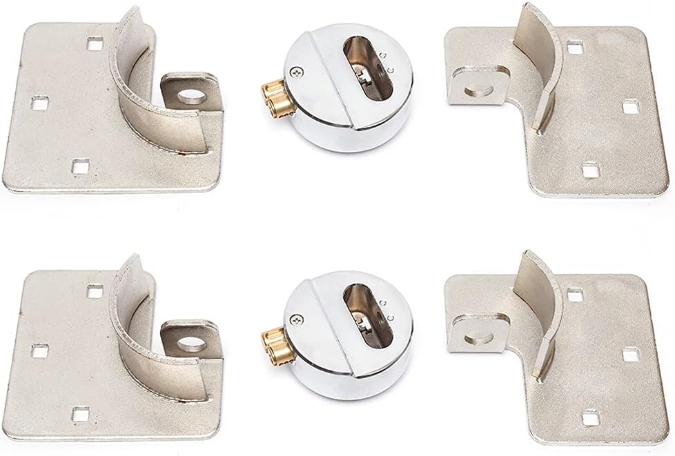73Mm 2Pcs Hidden Shackle Padlock with 4 Keys U33005