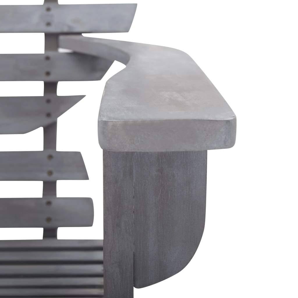 Gray Solid Acacia Wood Adirondack Chair P2185