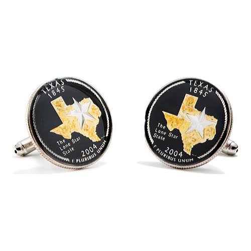 Hand Painted Texas Quarter Cufflinks Z75519