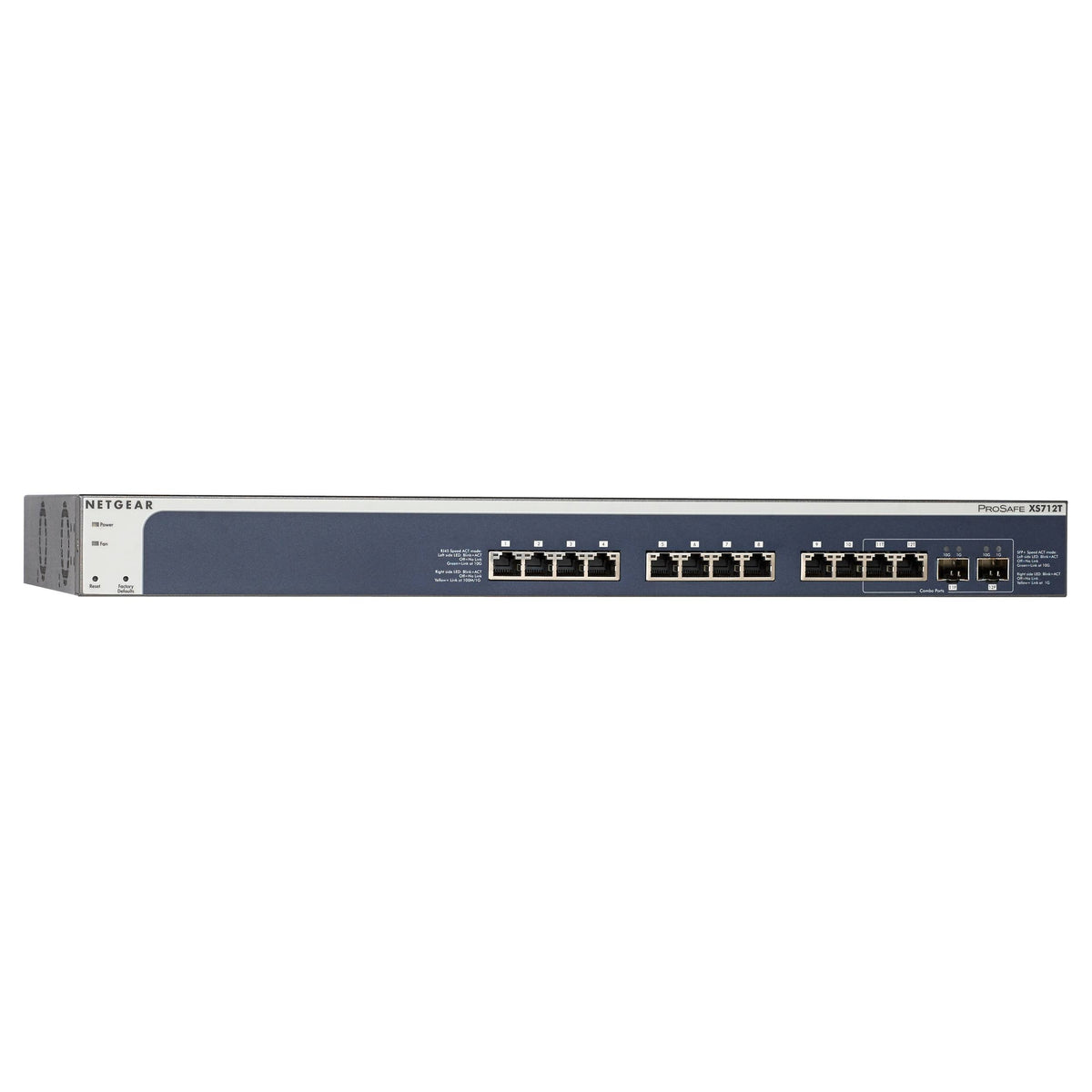 12 10GBase-T Ports 2 Shared 10 Gigabit SFP+ Ports Smart Managed Switch U628