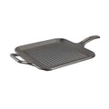 12 Inch Seasoned Cast Iron Grill Pan with Loop Handles P3446