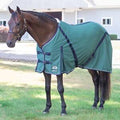 Deluxe Stable Sheet - 84 - Lite (0g) - Evergreen w/ Navy Trim & White Piping K384