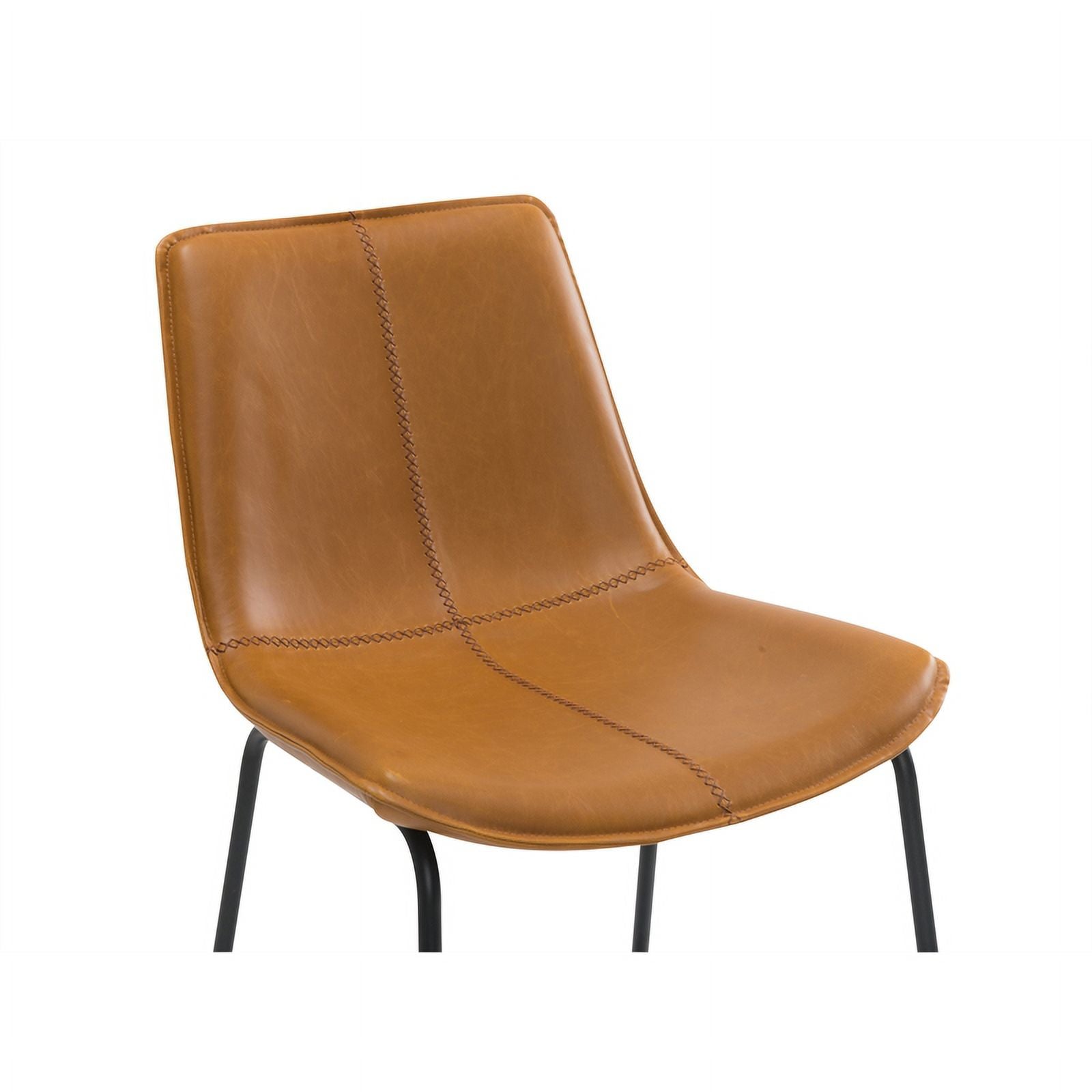 Tan Faux Leather Bar Stool (Set of 2) Q14298